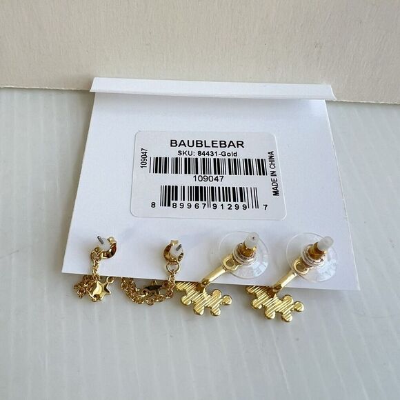 BAUBLEBAR Cosmic Couple Earring Set Of 2 Moon & Stars - Picture 4 of 5